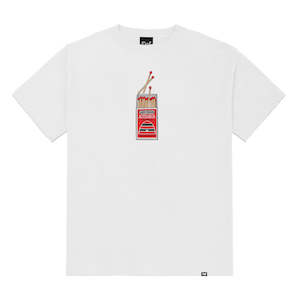 Def Fire Match Box White Tee