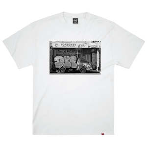 FISH N CHIP TRUCK  Tee White Heavy weight