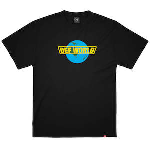 DEF World Map Tee Black (Heavyweight)