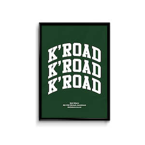 Clothing: Def Store K'Road Arch Poster - A3 Forest Green