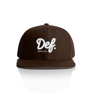 Clothing: Def Signature Choc Brown Snapback Cap