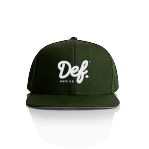 Clothing: Def Signature Green Snapback Cap