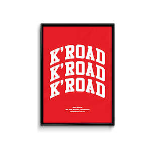 Clothing: Def Store K'Road Arch Poster - A3 Red