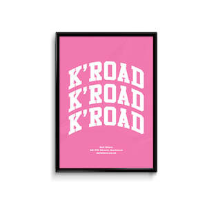 Def Store K'Road Arch Poster - A3 Pink