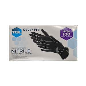 Personal accessories: TGL Black Nitrile Gloves - Large - Box of 100