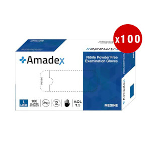 Personal accessories: Amadex Nitrile Gloves - Large - Bulk-Buy 100 Boxes