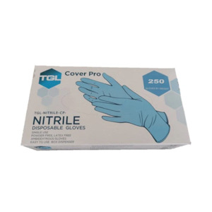 TGL Cover Pro Blue Nitrile Gloves X-Small Box 250