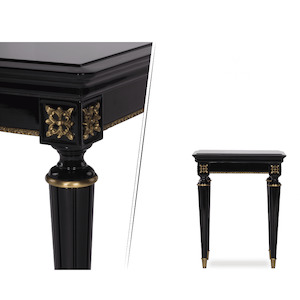 Furniture: Elegant Black and Gold Luxury Accent Tables “Piano”