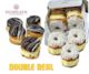 Double Deal Donut Original & Choc top Custard Donut