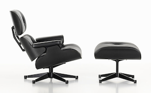 Eames Lounge & Ottoman (black)