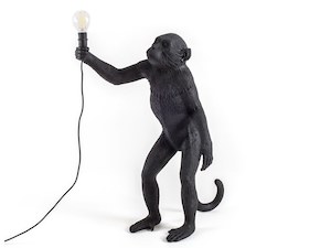 Black Monkey Lamp Standing