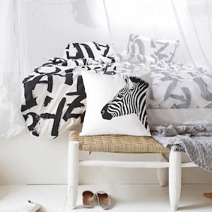 Black Lines Throw Pillow