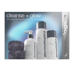 skin kits and sets: cleanse + glow set (3 full-size + free gift)