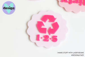 Layered Recycling Numbers Magnet