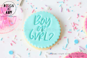 Wild One Stamps: Boy Or Girl? 1 Acrylic Embosser Stamp