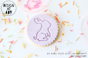 Standing Bunny Line Drawing Acrylic Embosser Stamp