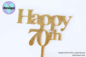 Happy Birthday: Happy Custom Age Cake Topper (options available)