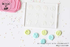 Tiny Icons Raised Acrylic Fondant Stamp