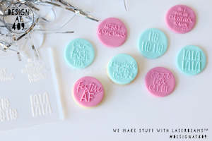 Mini Stamps: Christmas Themed 2 Multi Mini's Raised Acrylic Fondant Stamp