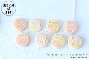 Retro Father's Day Multi Mini's Raised Acrylic Fondant Stamp