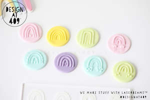 Rainbow Multi Mini's Raised Acrylic Fondant Stamp