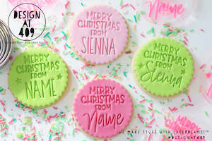 Merry Christmas From Custom Name Acrylic Embosser Stamp