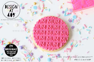 Mum Large Pattern Acrylic Embosser Stamp