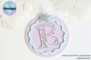 Custom Initial Round Wave Tree Decoration