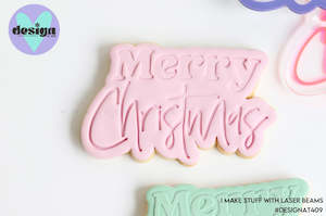 Limited Edition Embossing Stamps Cutters: Merry Christmas Embossed Stamp & Cutter 2