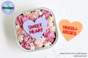 Heart Conversation Cake Charm (sold individually)