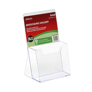 DLE Brochure Holder - Freestanding Portrait 80% Clear Recycled Materials