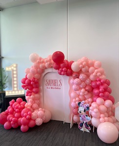 Backdrops Walls Signage: Party mama full styling bounce house softplay party set up. AVAILABLE IN PINK OR BLUE COLOURS