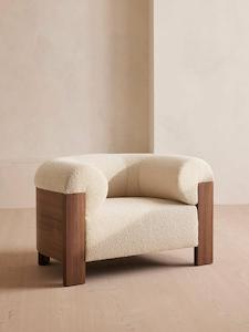 Eldon Armchair | Walnut Boucle Natural