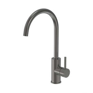 Swiss Kitchen Gooseneck Mixer | Brushed Stainless Steel