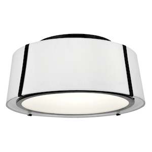 Kendal Collection - Flush Mount Chandelier- W:46cm - Matte Black Frame