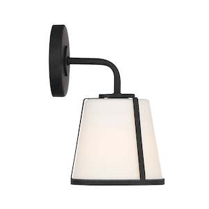 Wall Sconce: Kendal Collection - Wall Sconce - Matte Black Frame