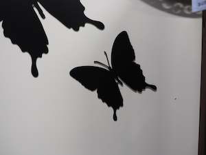 Powder Coated Butterfly Front Facing- Laser cut wall & garden decorations ** Clearance **