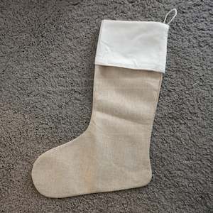 Jute Santa Stocking