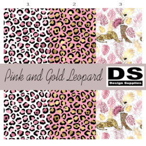 Pink and Gold Leopard