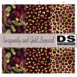 Internet only: Burgundy and Gold Leopard