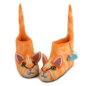 Ginger the Cat -  Adult Slippers