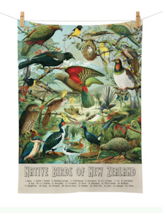 Gift: New Zealand Native Birds Tea Towel