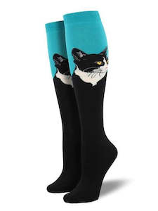 Gift: Cat Portrait Women's Knee High Socks