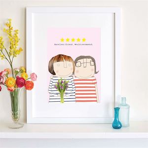 Gift: Five Star Friend A4 Art Print