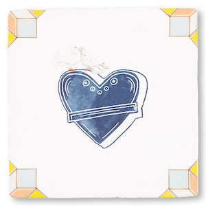 Love Birds Ceramic Tile