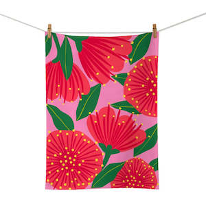 Gift: Bright Botanical Pohutukawa - Tea Towel