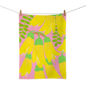 Gift: Bright Botanical Kowhai - Tea Towel