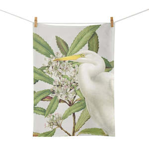 Gift: Birds and Botanical Heron - Tea Towel