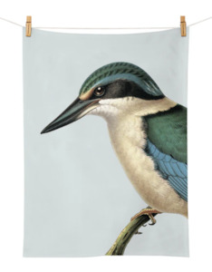 Gift: Hushed Blue Kingfisher Tea Towel