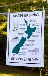 Gift: Rugby Grounds of NZ Tea Towel